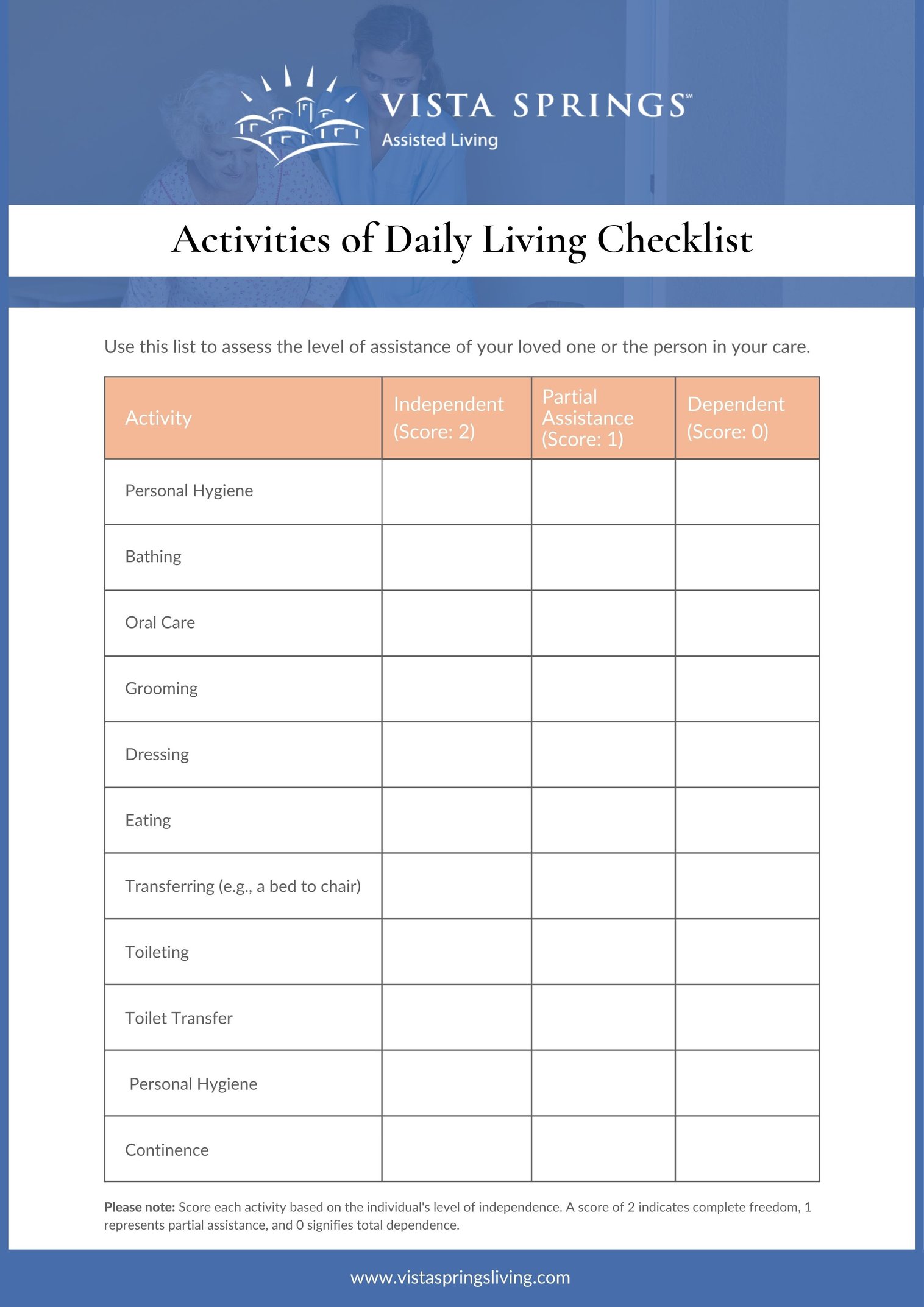 What is an ADL Checklist? What is an ADL Checklist?
