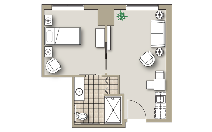 Onebedroom-A-Greenbriar